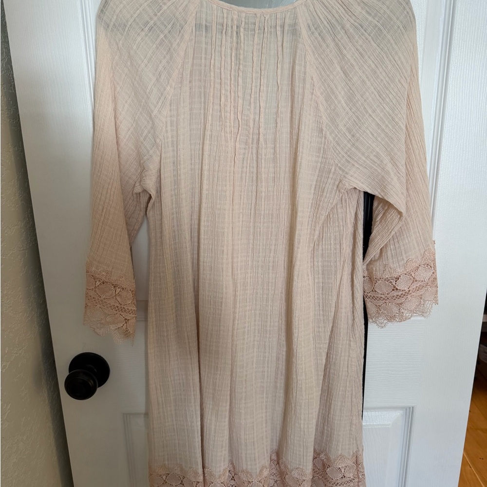 Elegant Lace Tunic Lounge Dress - Picture 8 of 8